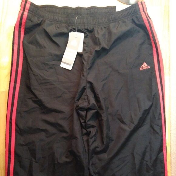 NWT Adidas 3 Stripe Wind Pants Joggers Regular Fresh Pink - Picture 6 of 11